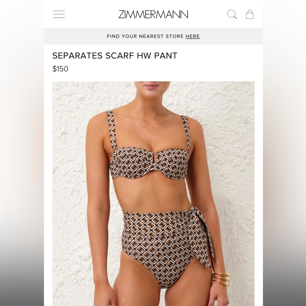 NWOT Zimmerman bikini - Summer 2024